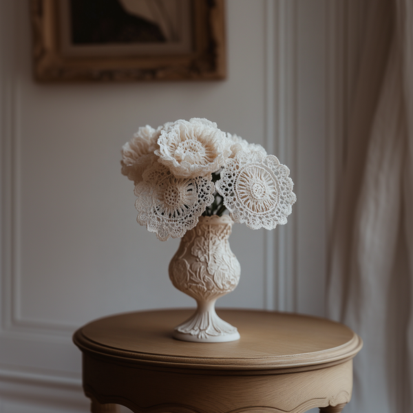 Lace Vase with flowers